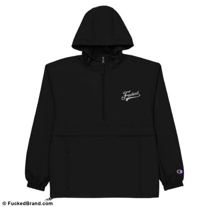 Essential: Fucked Unisex Champion Packable Jacket (Embroidered, Standard Size on Left Chest)