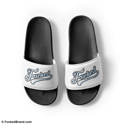 Essential: Fucked Women’s Sandal Sliders, Black or White Soles