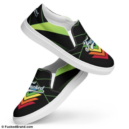 Casual Edition: Fucked Slip-On Canvas Shoes, Rainbow V.1 (Women’s) – Limited Release