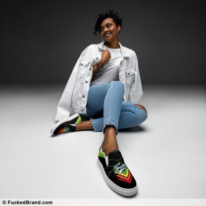 Casual Edition: Fucked Slip-On Canvas Shoes, Rainbow V.1 (Women’s) – Limited Release