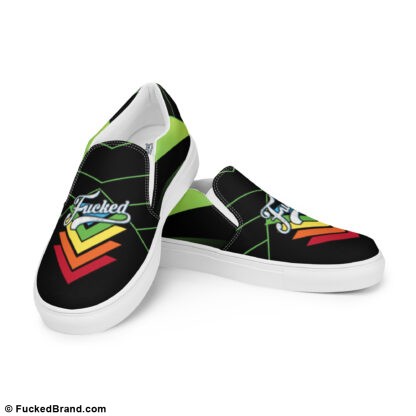 Casual Edition: Fucked Slip-On Canvas Shoes, Rainbow V.1 (Women’s) – Limited Release