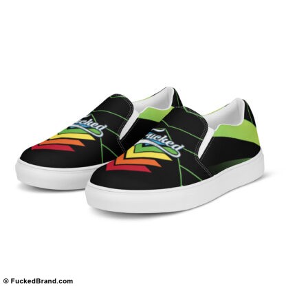 Casual Edition: Fucked Slip-On Canvas Shoes, Rainbow V.1 (Women’s) – Limited Release