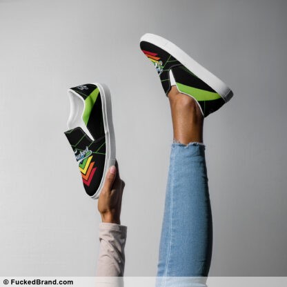 Casual Edition: Fucked Slip-On Canvas Shoes, Rainbow V.1 (Women’s) – Limited Release