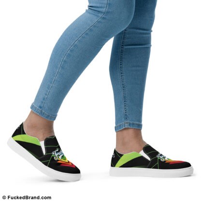 Casual Edition: Fucked Slip-On Canvas Shoes, Rainbow V.1 (Women’s) – Limited Release