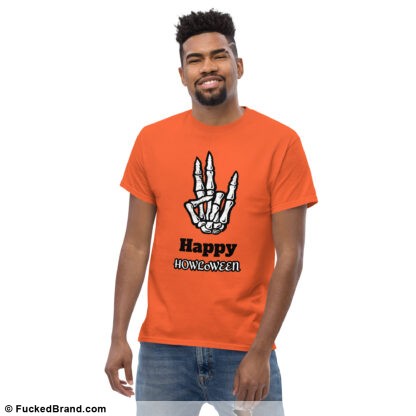 PERSONALIZE THIS DESIGN – Halloween: Fucked Happy HOWLoWEEN Shocker T-Shirt, Men’s